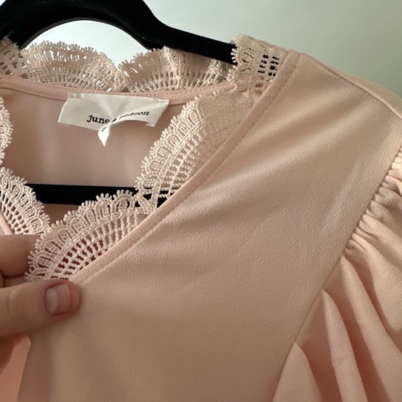 June&Hudson Pink Peach Blouse - Picture 3 of 6